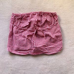 🐬 Brandy Melville red and white gingham tube top